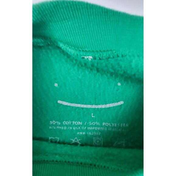 The Dream Smile Club Pullover Crew Neck Sweatshirt Unisex Large Green - Picture 3 of 7